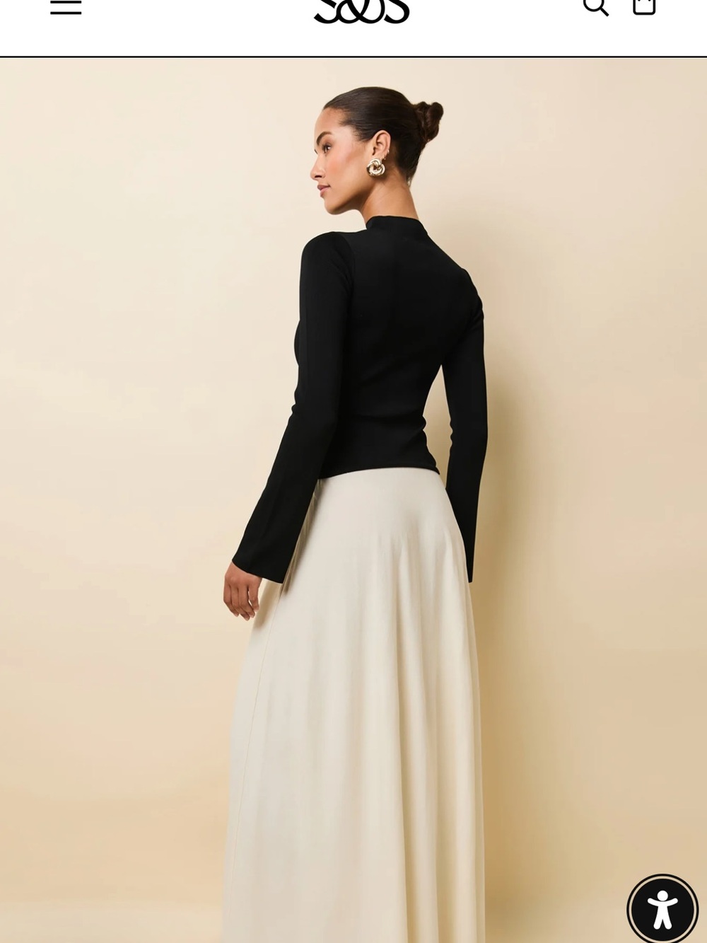 Solid & Striped Soglio Dress Ecru / Noir